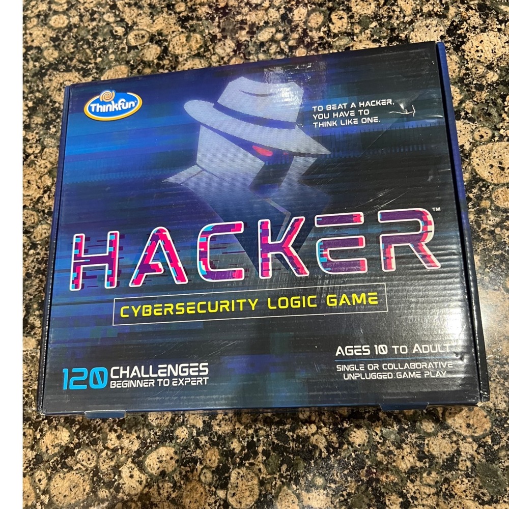 ThinkFun Hacker Cybersecurity Logic Game 120 Challenges STEM Coding Board Game